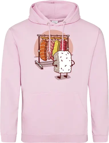 Sushi Wardrobe v2 - sushi, cute food, cute sushi, food, i love sushi, japan, japanese, kawaii, kawaii food, kawaii sushi, nigiri, sushi food, sushi lover, wardrobe - Standard Hoodie