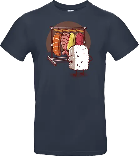 Sushi Wardrobe v2 - sushi, cute food, cute sushi, food, i love sushi, japan, japanese, kawaii, kawaii food, kawaii sushi, nigiri, sushi food, sushi lover, wardrobe - Standard T-Shirt