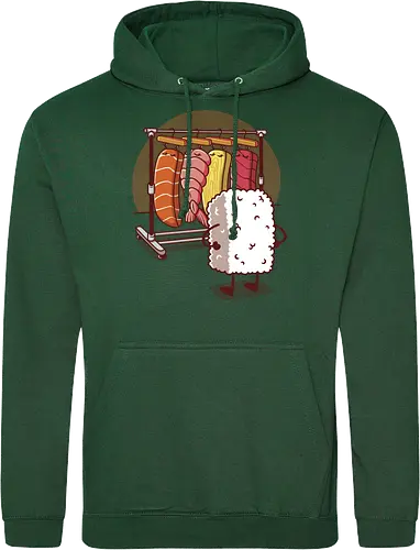 Sushi Wardrobe v2 - sushi, cute food, cute sushi, food, i love sushi, japan, japanese, kawaii, kawaii food, kawaii sushi, nigiri, sushi food, sushi lover, wardrobe - Standard Hoodie