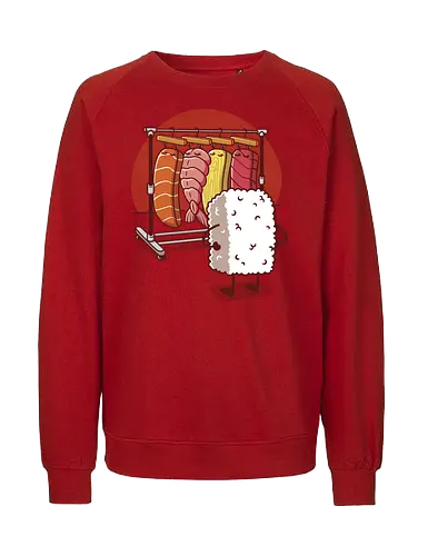 Sushi Wardrobe v2 - sushi, cute food, cute sushi, food, i love sushi, japan, japanese, kawaii, kawaii food, kawaii sushi, nigiri, sushi food, sushi lover, wardrobe - Fairtrade Sweatshirt