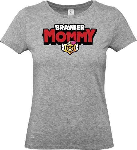 Brawler Mommy - mother, mothers day, mothers day gift ideas, mom, mommy, gift for mom, brawl stars, brawl, brawler, family, gaming, matching family, family squad, video gamer gifts - Standard T-Shirt (Frauen)