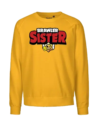 Brawler Sister - mother, mothers day, father, fathers day, gift for sister, birthday gift ideas, christmas, brawl stars, brawl, brawler, family, gaming, matching family, family squad, video gamer gifts - Fairtrade Sweatshirt