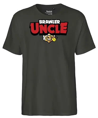 Brawler Uncle - father, fathers day, gift for uncle, birthday gift ideas, christmas, brawl stars, brawl, brawler, family, gaming, matching family, family squad, video gamer gifts - Fairtrade T-Shirt