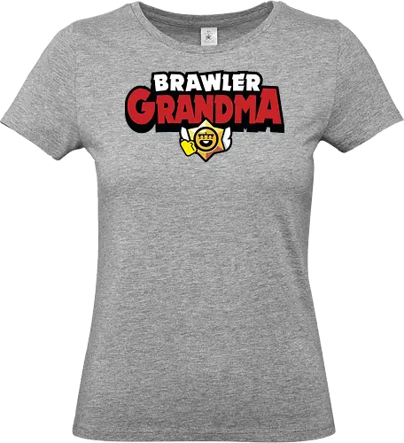 Brawler Grandma - mother, mothers day, mom, mommy, gift for grandmother, birthday gift ideas, christmas, brawl stars, brawl, brawler, family, gaming, matching family, family squad, video gamer gifts - Standard T-Shirt (Frauen)