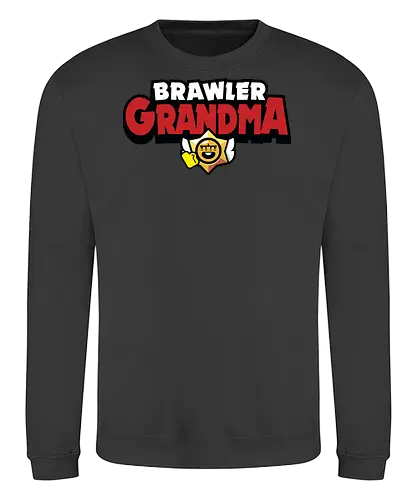 Brawler Grandma - mother, mothers day, mom, mommy, gift for grandmother, birthday gift ideas, christmas, brawl stars, brawl, brawler, family, gaming, matching family, family squad, video gamer gifts - Sweatshirt