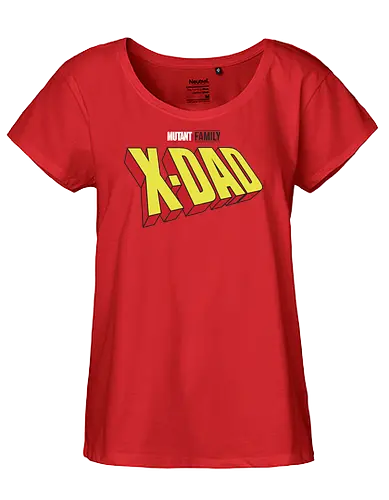 Mutant X-Dad - dad, daddy, family, father, fathers day, fathers day gift ideas, gift for dad, comic, matching family, mutant pride, x men, x men mutant, cartoons, family squad, animation - Fairtrade Girl Shirt