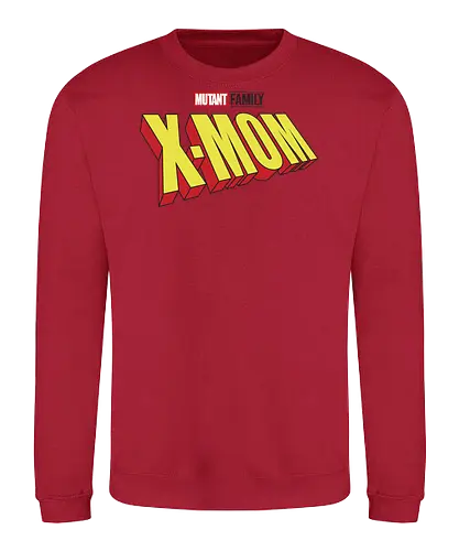 Mutant X-Mom - mom, mommy, family, mother, mothers day, mothers day gift ideas, gift for mom, comic, matching family, mutant pride, x men, x men mutant, cartoons, family squad, animation - Sweatshirt