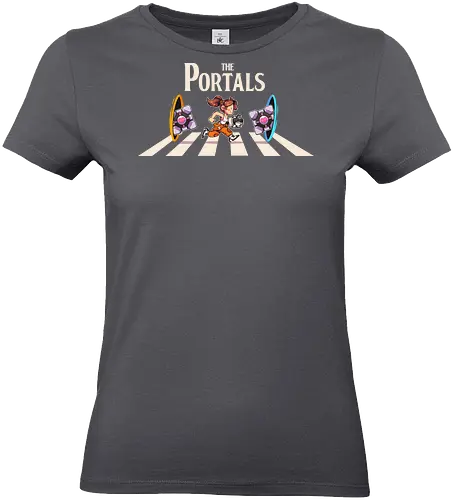 The Portals - games, Gateway, glados, portals, abbey road, beatles, humor, gamming, road, PC, gamer - Standard T-Shirt (Frauen)