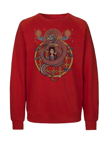 Dragon Princess - dragon, chinese  dragon, princess, asian, dragons, red - Fairtrade Sweatshirt