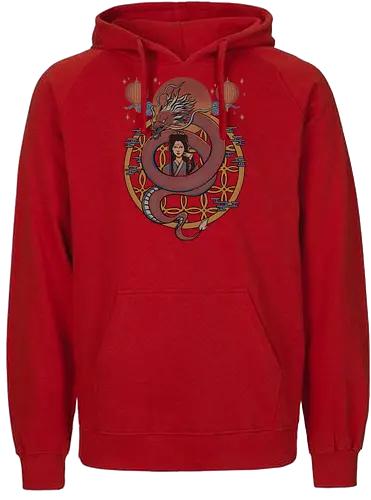 Dragon Princess - dragon, chinese  dragon, princess, asian, dragons, red - Fairtrade Hoodie
