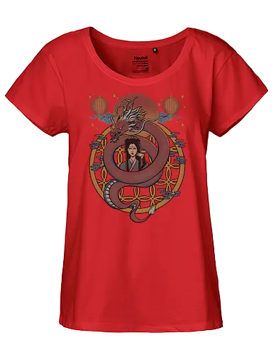 Dragon Princess - dragon, chinese  dragon, princess, asian, dragons, red - Fairtrade Girl Shirt