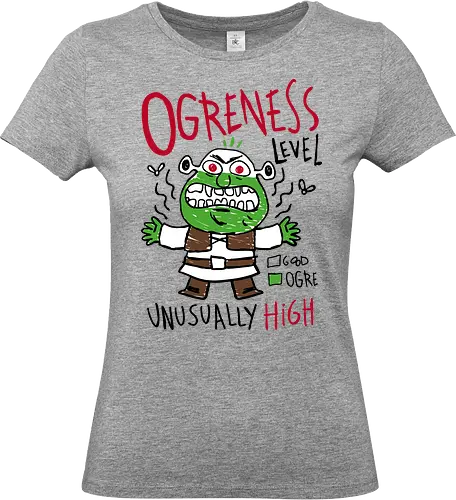 Ogreness Level - ogre, Monster, cute, kids, children, level, demonigote - Standard T-Shirt (Frauen)