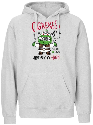 Ogreness Level - ogre, Monster, cute, kids, children, level, demonigote - Fairtrade Hoodie