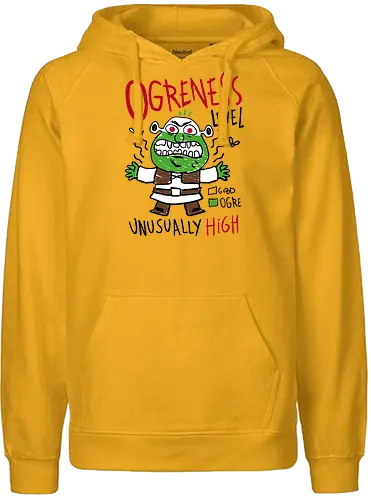 Ogreness Level - ogre, Monster, cute, kids, children, level, demonigote - Fairtrade Hoodie