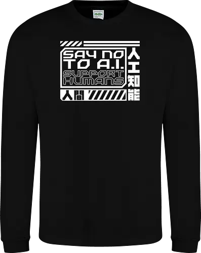 Say No To AI Cyberpunk Quote