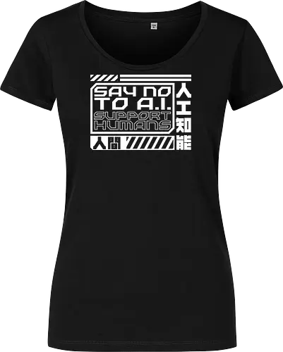 Say No To AI Cyberpunk Quote