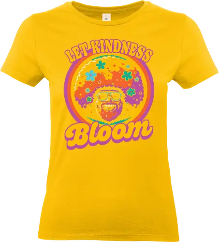 Painter Kindness Bloom - paintings, cool vibes, cool, TV shows, landscape, painting, tree, trees, Happy Trees, flower, bloom kind, kindness, garden, spring, summer, smile, happy, paint, painter, tripping, teacher, master, rainbow - Standard T-Shirt (Frauen)