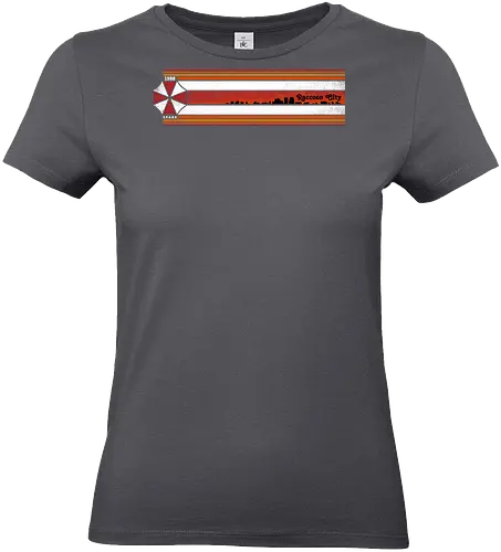 Raccoon City Stripes - Raccoon City, Horror, retro stripes, retro gaming, re2, umbrella corp, 1998, stars - Standard T-Shirt (Frauen)