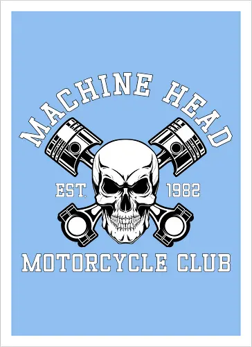 Machine Head Motorcycle Club Retro Art