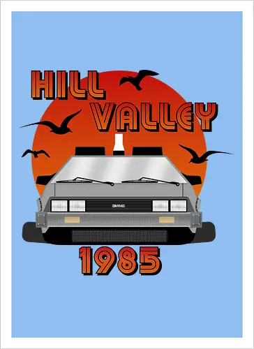 Hill Valley California 1985 Vintage Art