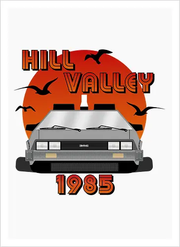 Hill Valley California 1985 Vintage Art