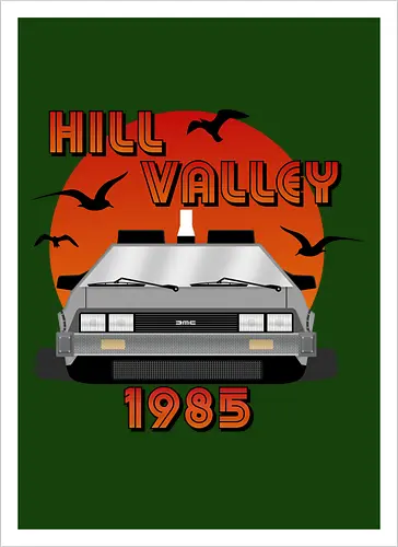 Hill Valley California 1985 Vintage Art