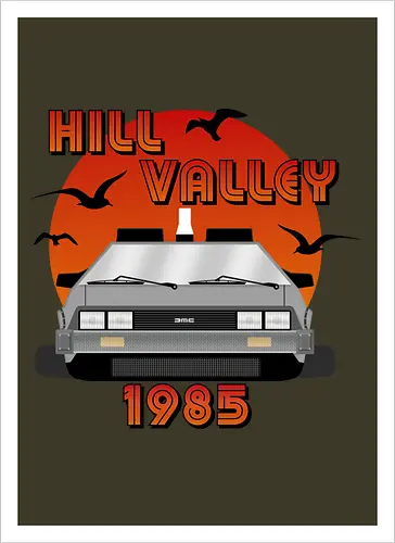 Hill Valley California 1985 Vintage Art
