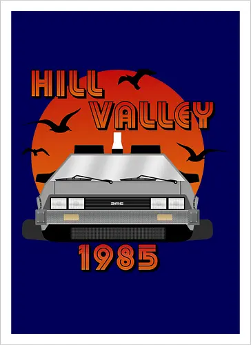 Hill Valley California 1985 Vintage Art