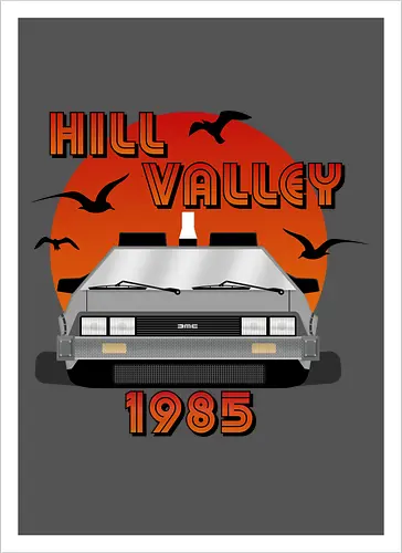 Hill Valley California 1985 Vintage Art