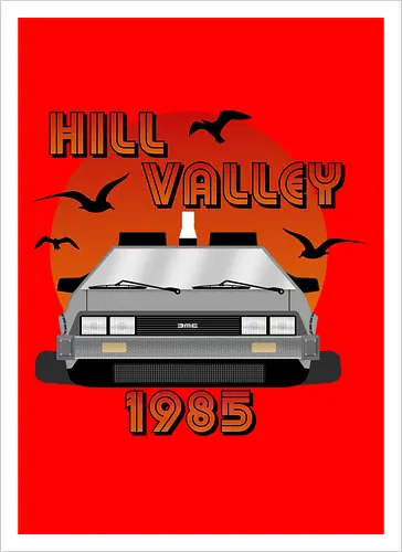 Hill Valley California 1985 Vintage Art