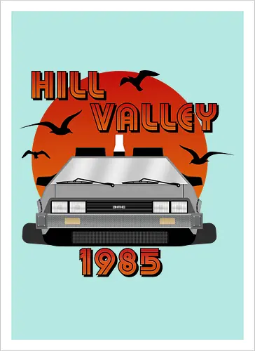 Hill Valley California 1985 Vintage Art