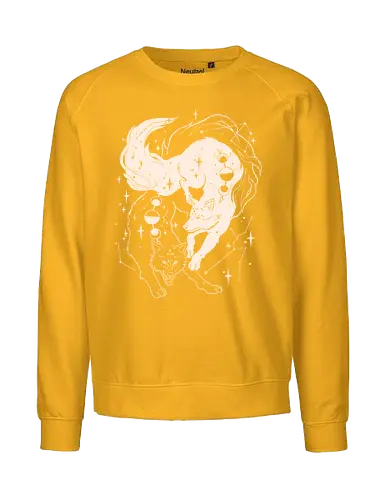 Tamed wolves - Jujutsu, wolf, moon, stars, megumi, anime, manga, divine - Fairtrade Sweatshirt