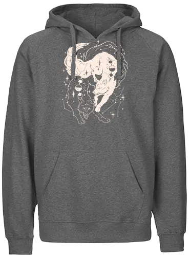 Tamed wolves - Jujutsu, wolf, moon, stars, megumi, anime, manga, divine - Fairtrade Hoodie