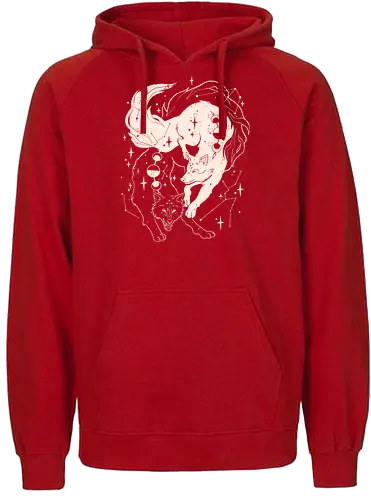 Tamed wolves - Jujutsu, wolf, moon, stars, megumi, anime, manga, divine - Fairtrade Hoodie