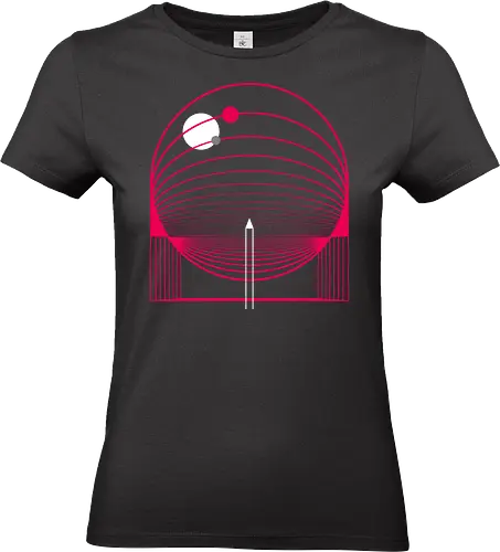 Exploring Stars - space, rocket ship, space ship, mars, planets, solar system, minimal - Standard T-Shirt (Frauen)