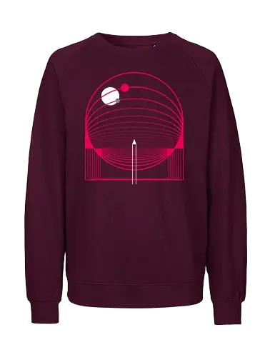 Exploring Stars - space, rocket ship, space ship, mars, planets, solar system, minimal - Fairtrade Sweatshirt