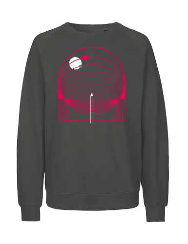 Exploring Stars - space, rocket ship, space ship, mars, planets, solar system, minimal - Fairtrade Sweatshirt
