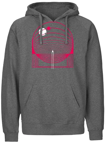 Exploring Stars - space, rocket ship, space ship, mars, planets, solar system, minimal - Fairtrade Hoodie