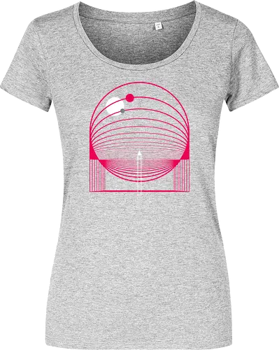 Exploring Stars - space, rocket ship, space ship, mars, planets, solar system, minimal - Damen T-Shirt