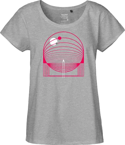 Exploring Stars - space, rocket ship, space ship, mars, planets, solar system, minimal - Fairtrade Girl Shirt