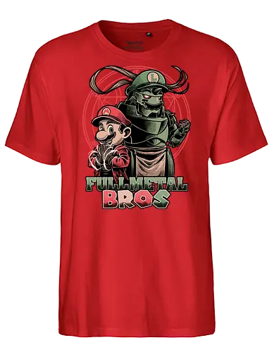 Anime Game Brothers - Edward, Anime, Manga, Rpg, Fantasy, Alchemist, alchemy, Military, Adventure, Soldier, Bros, brothers, Funny, Fun - Fairtrade T-Shirt