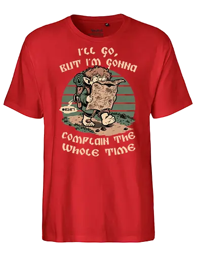Medieval Character Hates Adventure - fantasy, adventure, medieval, magic, magical, map, RPG, fun, funny, ring, cool, vintage, retro - Fairtrade T-Shirt