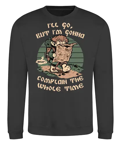 Medieval Character Hates Adventure - fantasy, adventure, medieval, magic, magical, map, RPG, fun, funny, ring, cool, vintage, retro - Sweatshirt