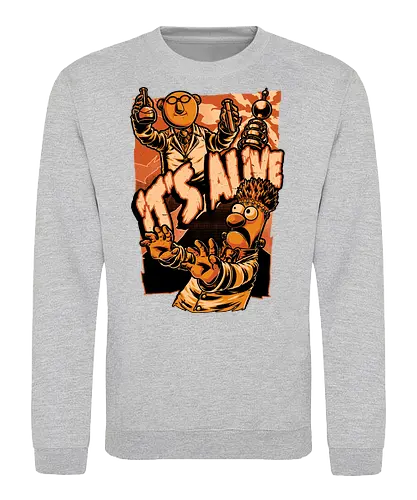 Puppet Science Horror - puppet, science, horror, fun, funny, cool, alive, sci-fi, science fiction, tv show, classic, mashup, monster, Frankenstein, electric - Sweatshirt