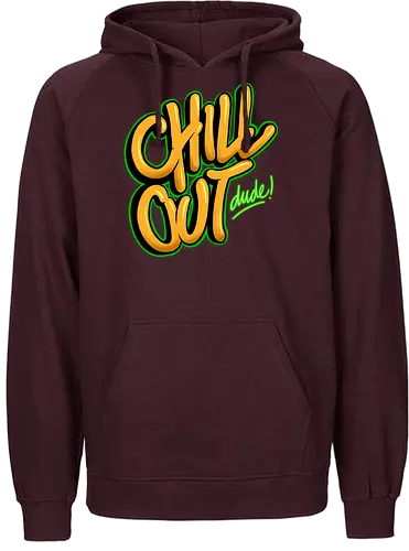 chill out  - textart, typography, calligraphy, cool, font, chill, relax - Fairtrade Hoodie