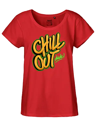 chill out  - textart, typography, calligraphy, cool, font, chill, relax - Fairtrade Girl Shirt