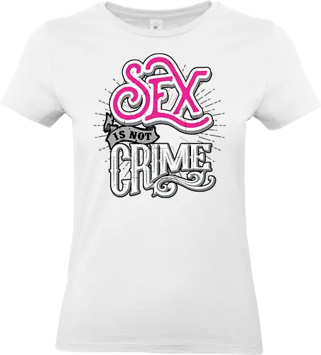 not crime  - cool, care, love, huge, font, textart, typography, calligraphy, vintage, classic - Standard T-Shirt (Frauen)