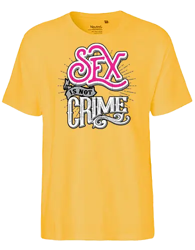 not crime  - cool, care, love, huge, font, textart, typography, calligraphy, vintage, classic - Fairtrade T-Shirt