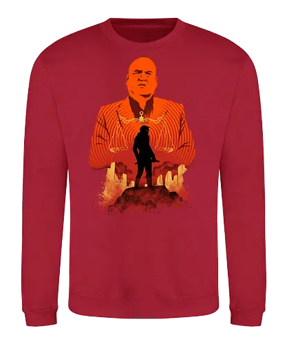 devil of hell - superhero, kingpin, cool, daredevil, antihero, lawyer, shillouete, devil - Sweatshirt