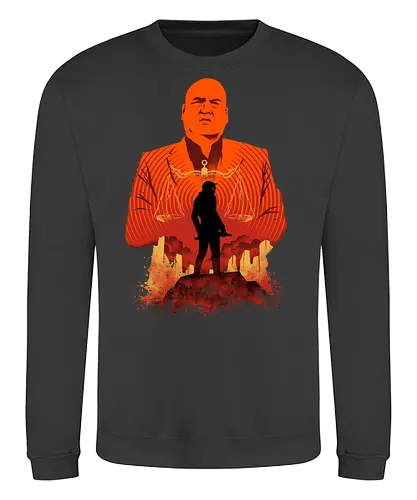 devil of hell - superhero, kingpin, cool, daredevil, antihero, lawyer, shillouete, devil - Sweatshirt